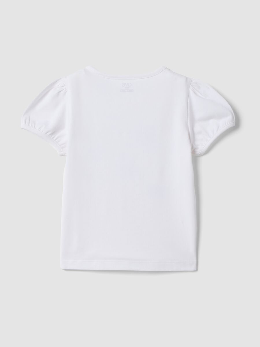 White short-sleeved stretch-cotton T-shirt_1