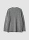 Grey stretch-fabric cardigan with deep V-neck_2