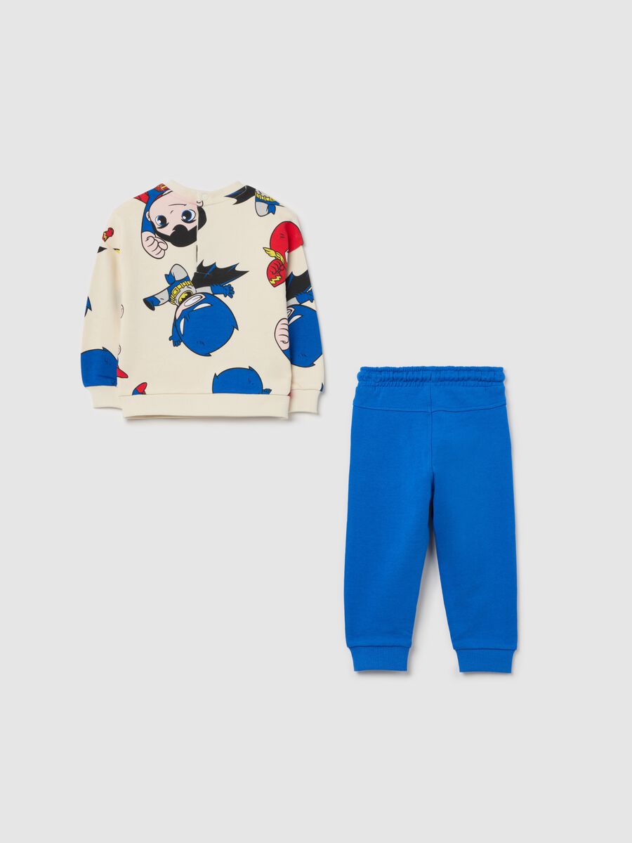 Cotton jogging set with Batman and Superman print_1