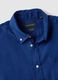 Camicia a maniche lunghe in puro lino blu regular fit_5