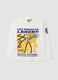 T-shirt bianca in puro cotone con stampa Lakers relaxed fit_0