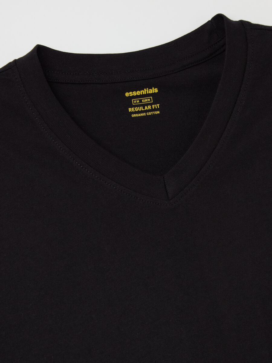Cotton V-neck T-shirt_5