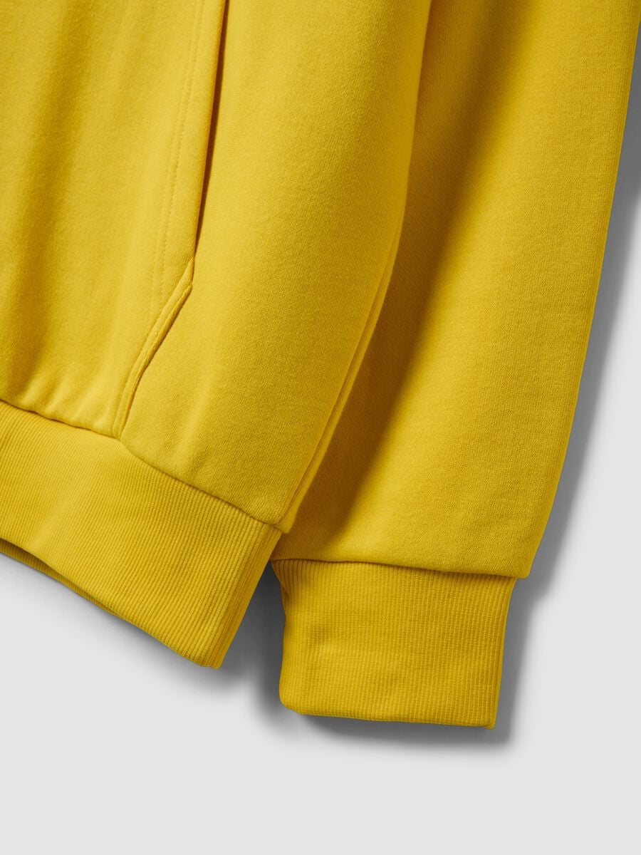 Felpa gialla con cappuccio in misto cotone con stampa Lakers_1