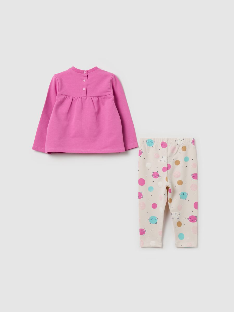 Jogging set with print and bouclé patch_1