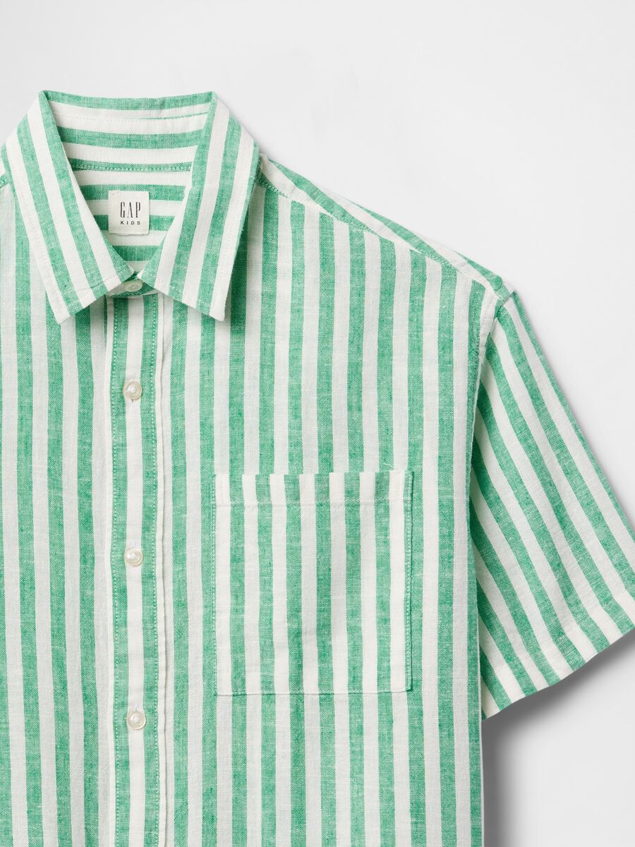 Green and White Striped Shirt_4