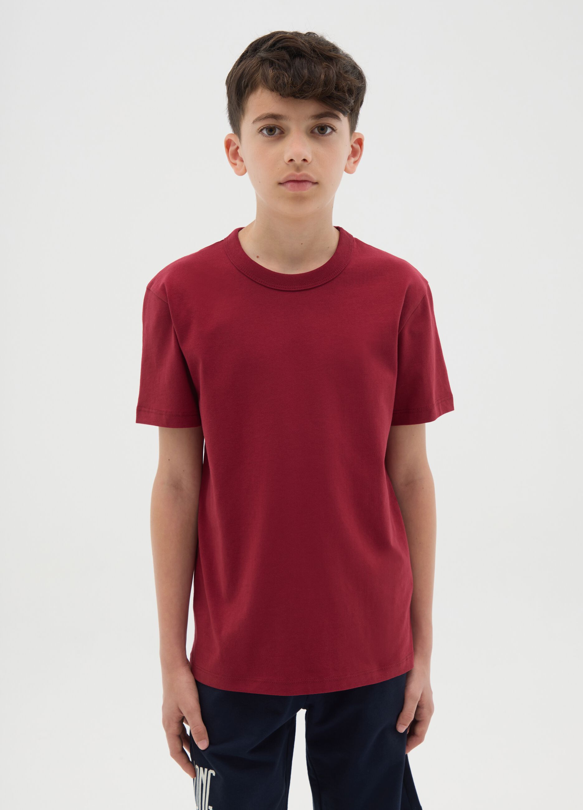 Essential red T-shirt in organic cotton