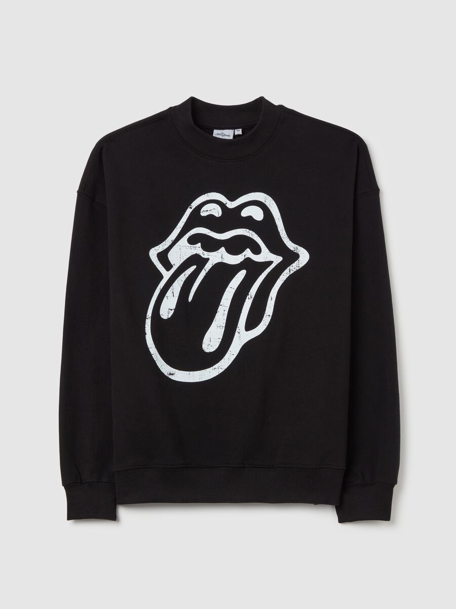Oversized sweatshirt with The Rolling Stones print_4
