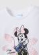 Girl's white stretchy cotton T-shirt featuring Minnie_2