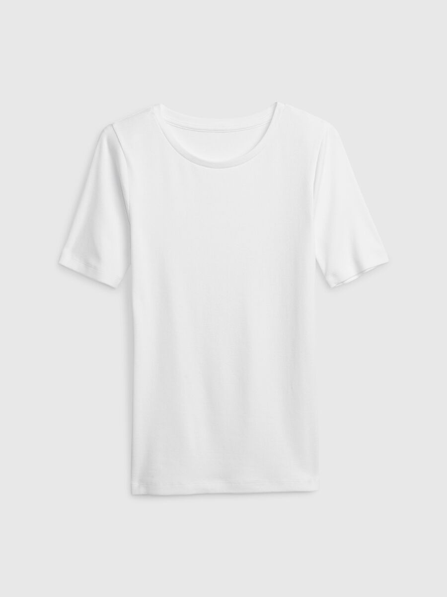 Round-neck t-shirt in stretch cotton and modal_4