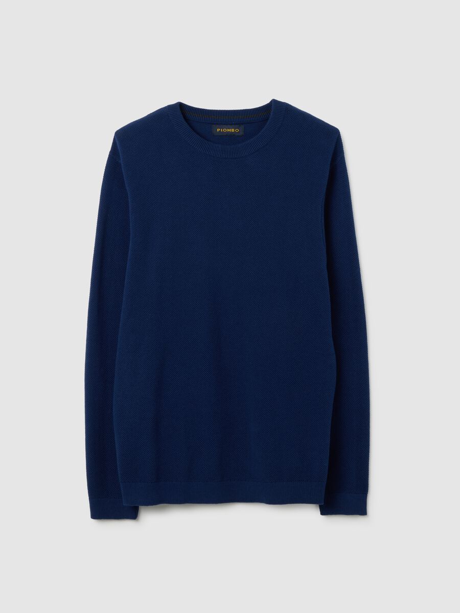 Maglione blu in cotone_4