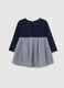 Multi-coloured check dress for baby girls in stretchy cotton wide fit_1