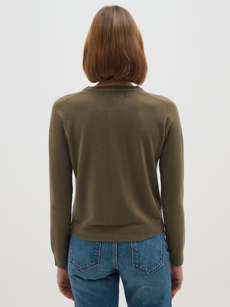 Green knitted jersey cardigan_2
