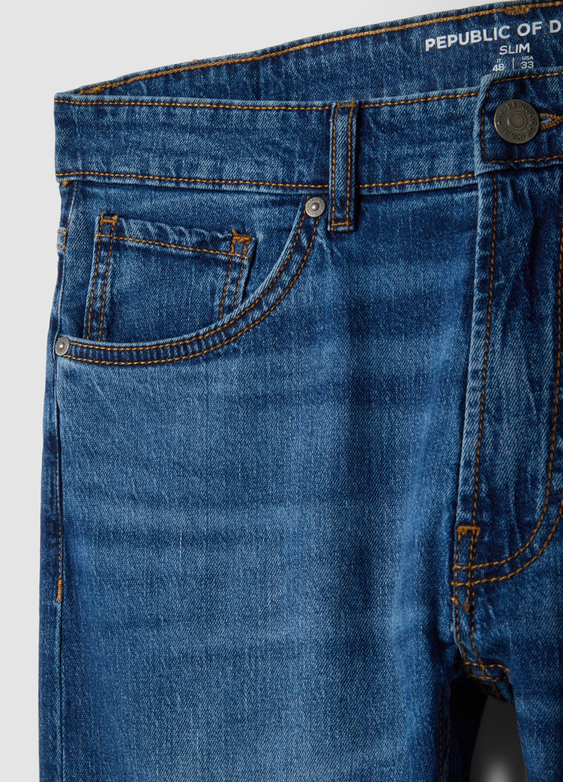 Jeans in cotone elasticizzato blu slim fit