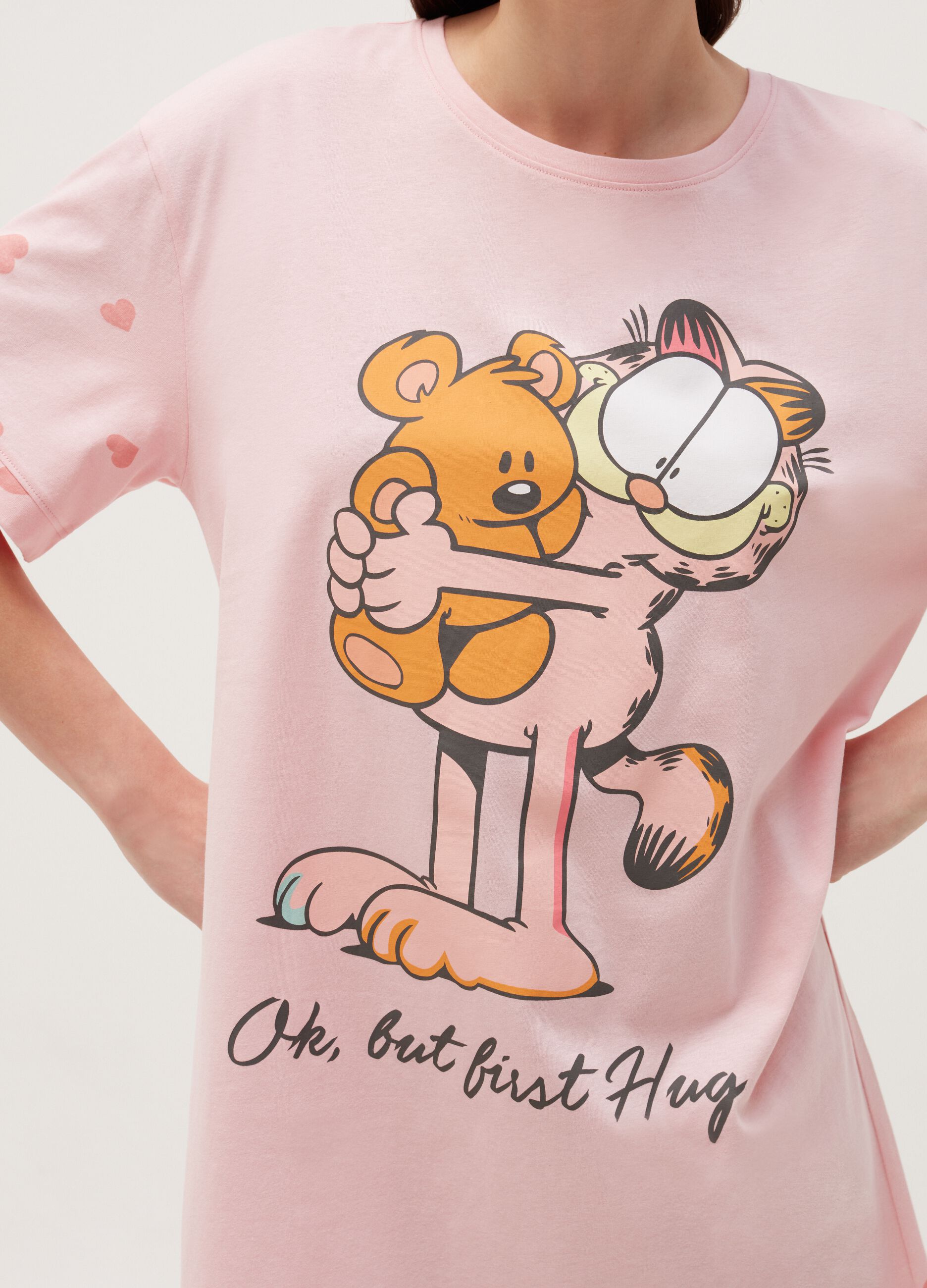 Camicia da notte con stampa Garfield