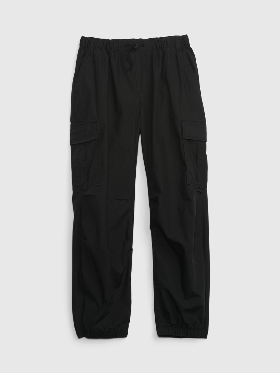 Cargo joggers in cotton with drawstring_0