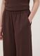 Brown wide-leg trousers with elasticated waistband_3