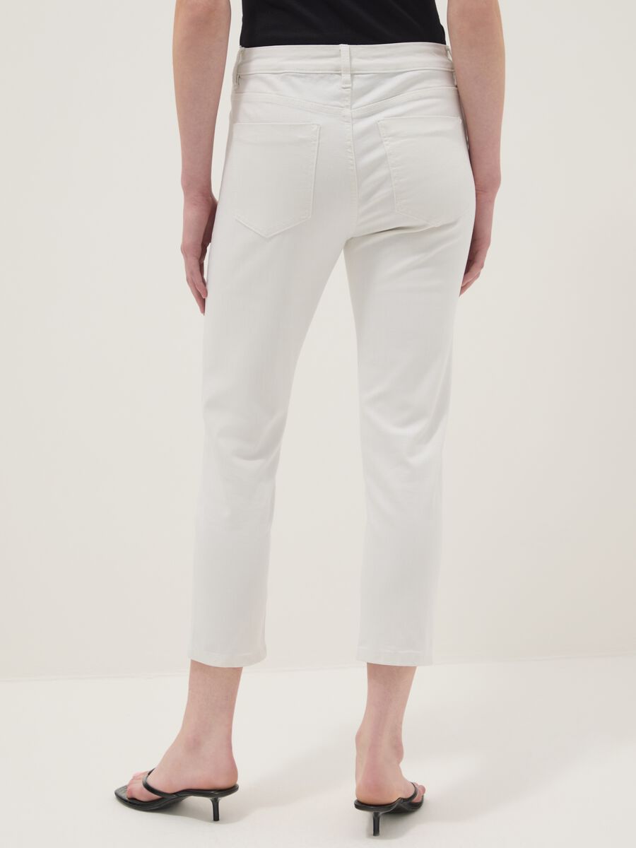 Skinny jeans in white stretch cotton blend_2