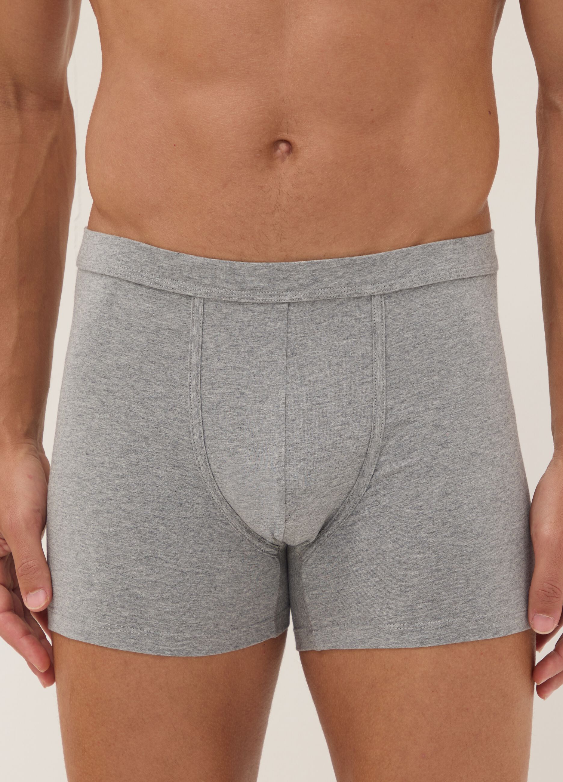 2-pack of grey stretch Supima cotton boxers
