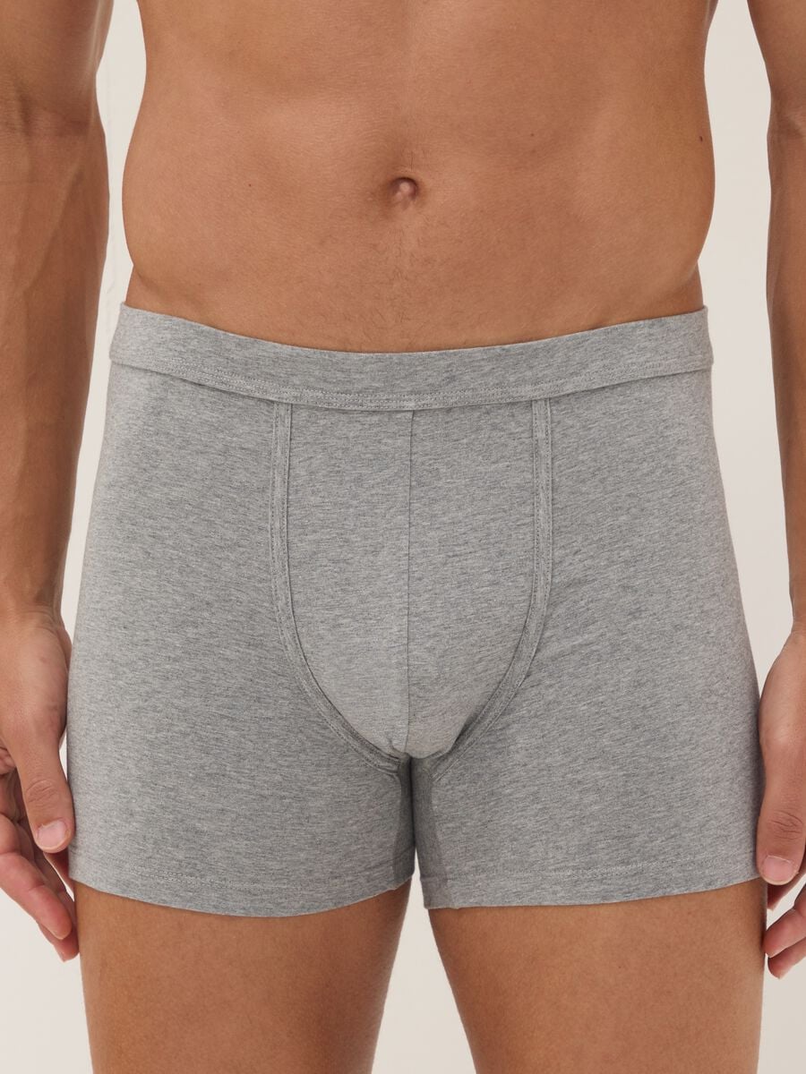 Bipack di boxer grigi in cotone Supima elasticizzato_1