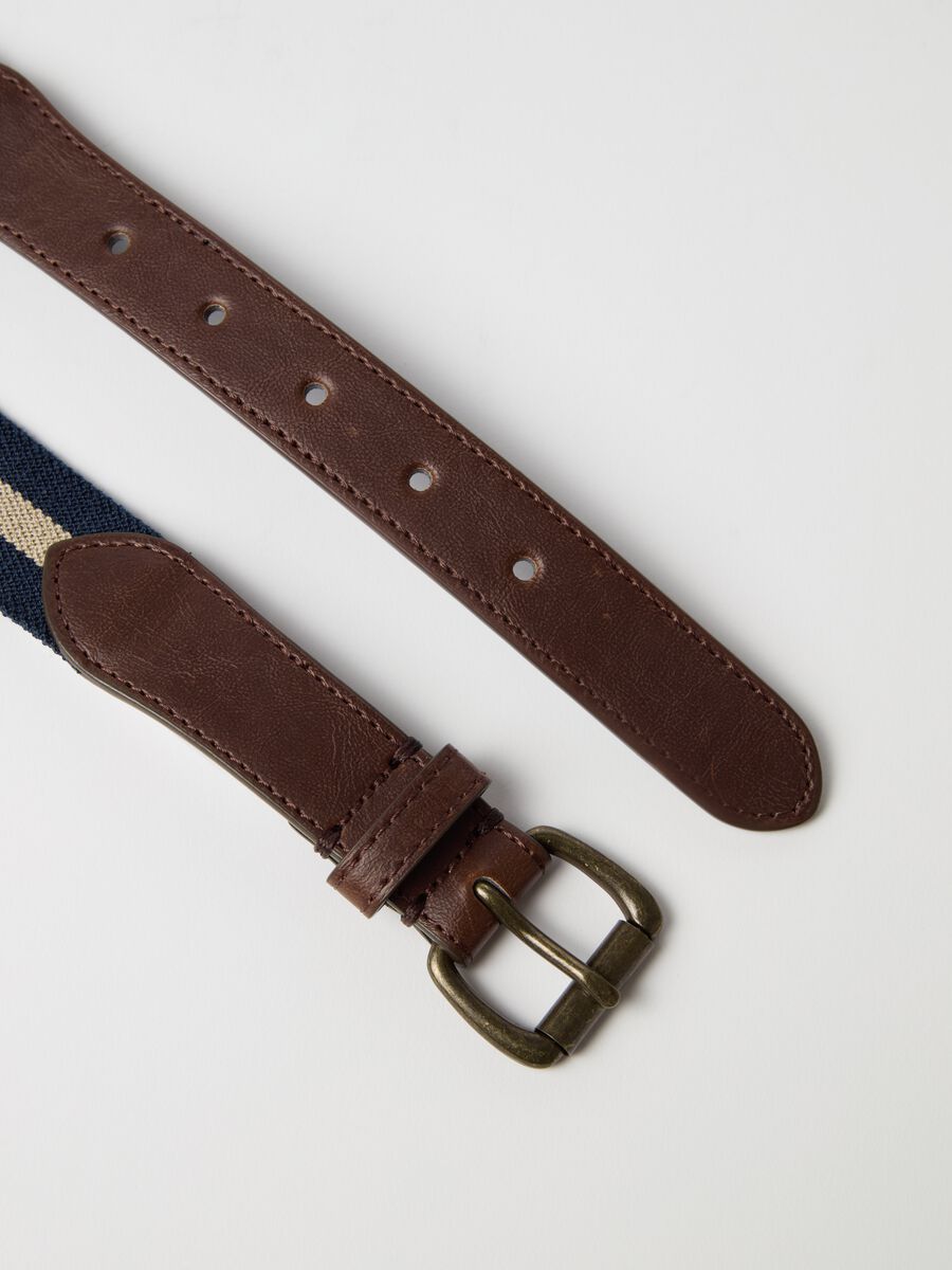Belt with striped fabric_1