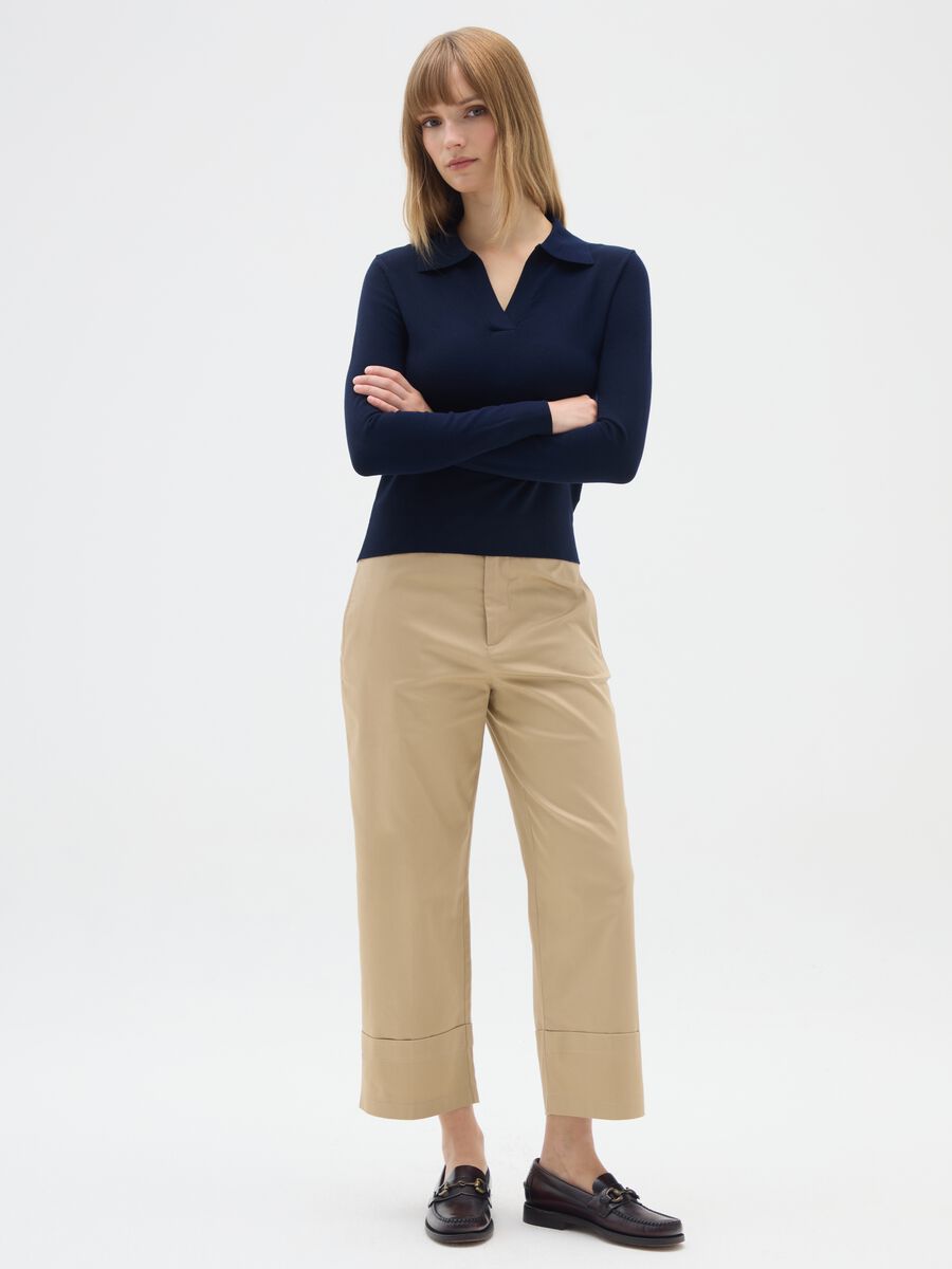 Blue Polo Neck Sweater_1