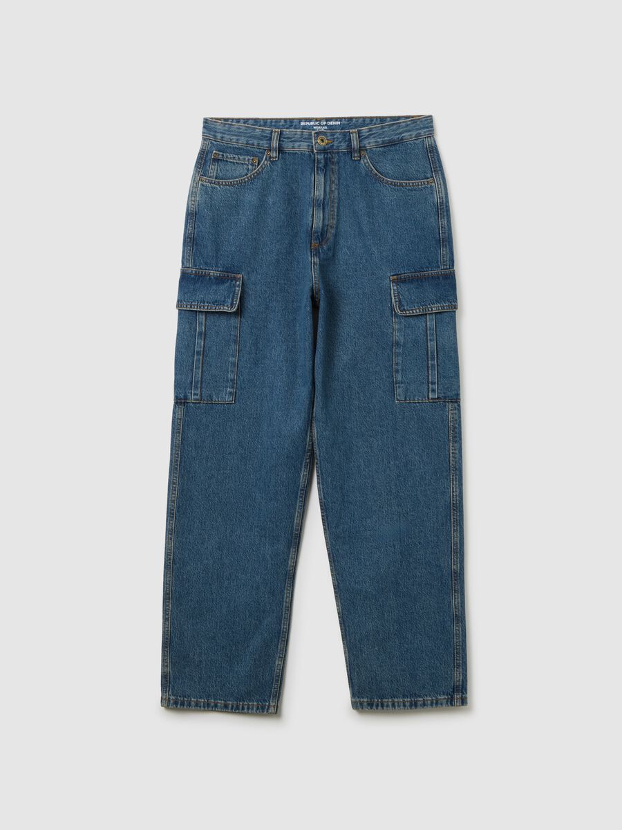 Pure Cotton Denim Wide Leg Jeans_4