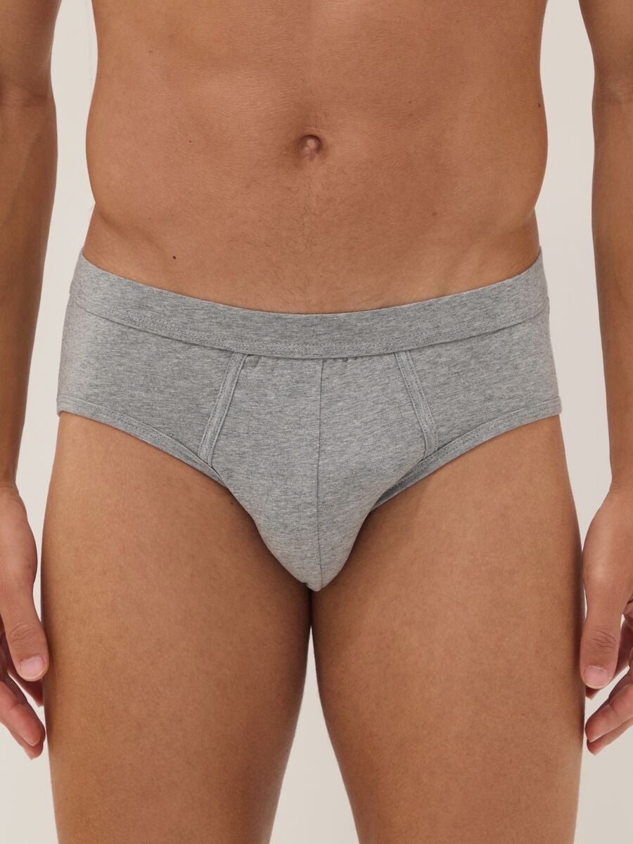 Bipack di slip grigi in cotone Supima elasticizzato_1