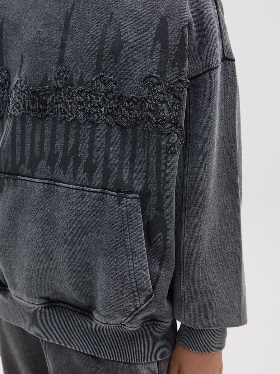 Felpa da ragazzo in puro cotone grigio regular fit_2