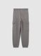 Boy's Grey Cotton Jogger Trousers with Relaxed Fit_4