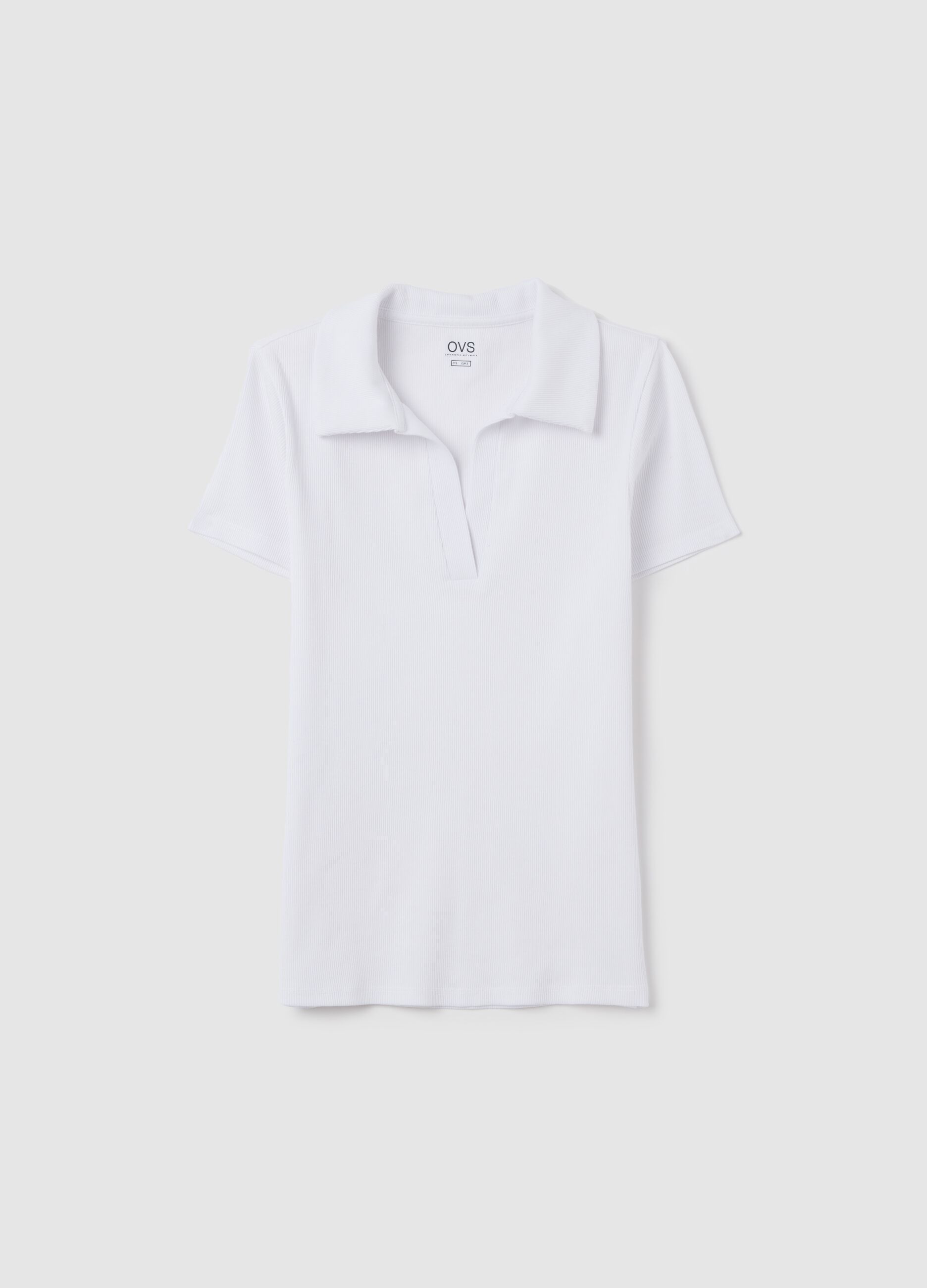 Women's pure cotton white polo shirt