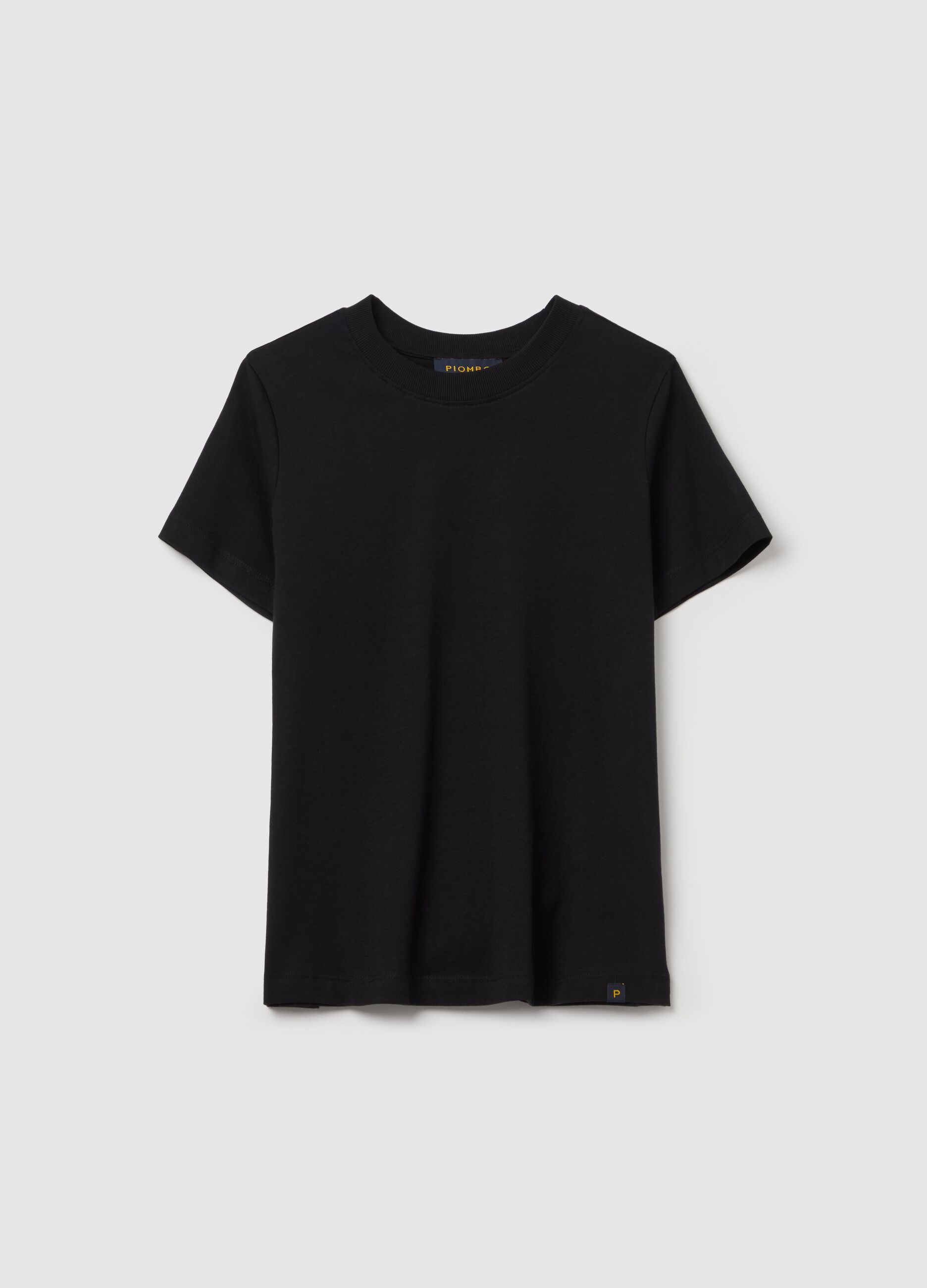 Cotton T-shirt with round neck