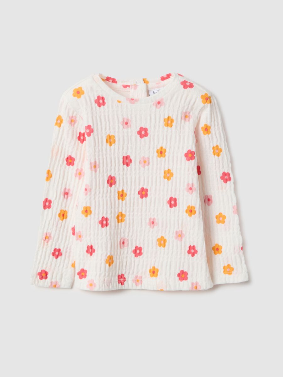 Regular fit multicolour stretch cotton girl&rsquo;s top_0