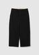 Black trousers in stretch cotton_0