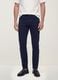Green slim-fit stretch cotton dobby trousers_1