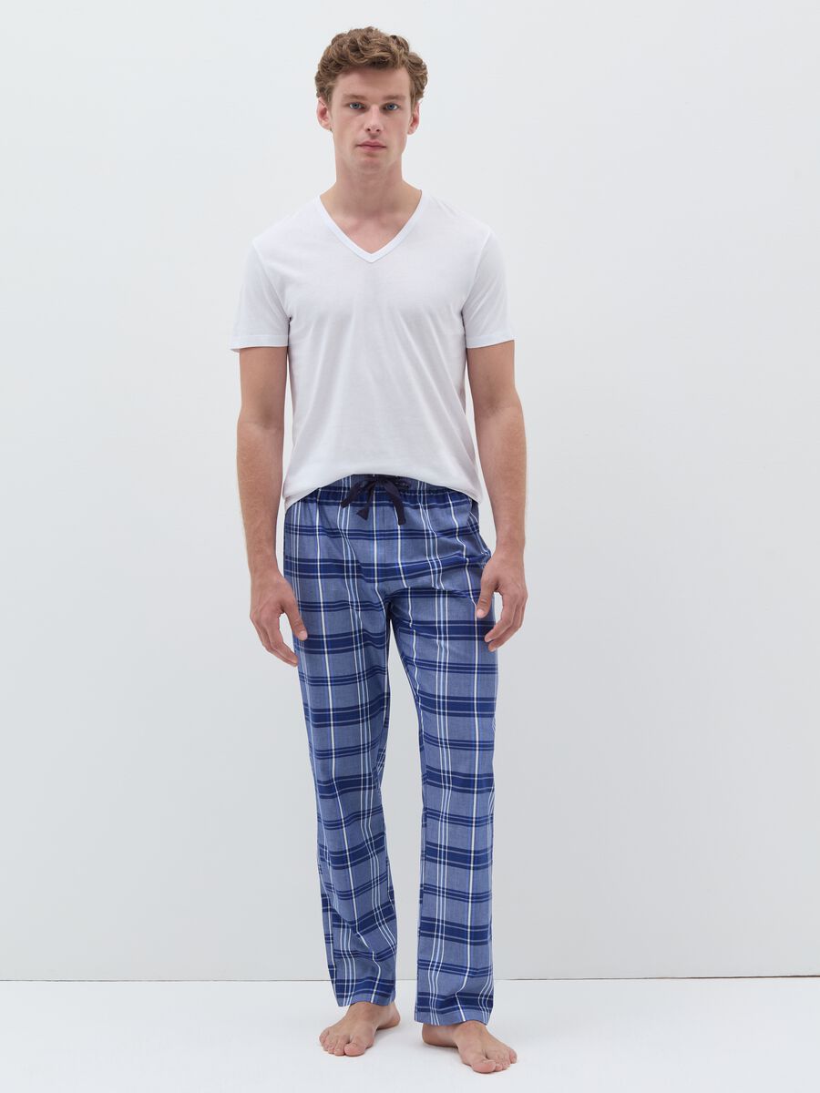 Pantalone pigiama in cotone fantasia_0