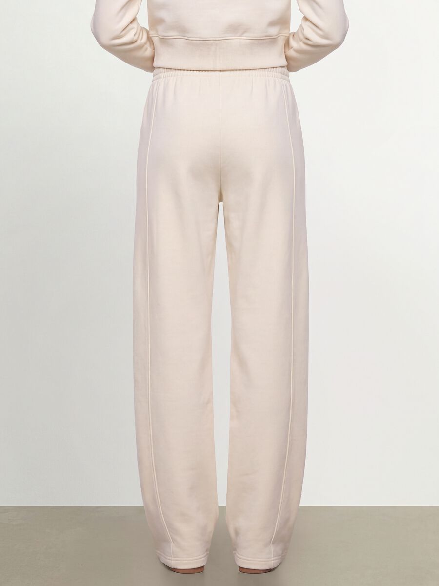 Jogger bianchi in misto cotone barrel fit_3
