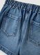 Girls&rsquo; blue denim shorts in pure cotton, regular fit, with buttons_3