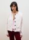 Short white wool-blend coat with hood, regular fit_2