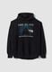 Black cotton-blend hoodie with Pink Floyd print_0
