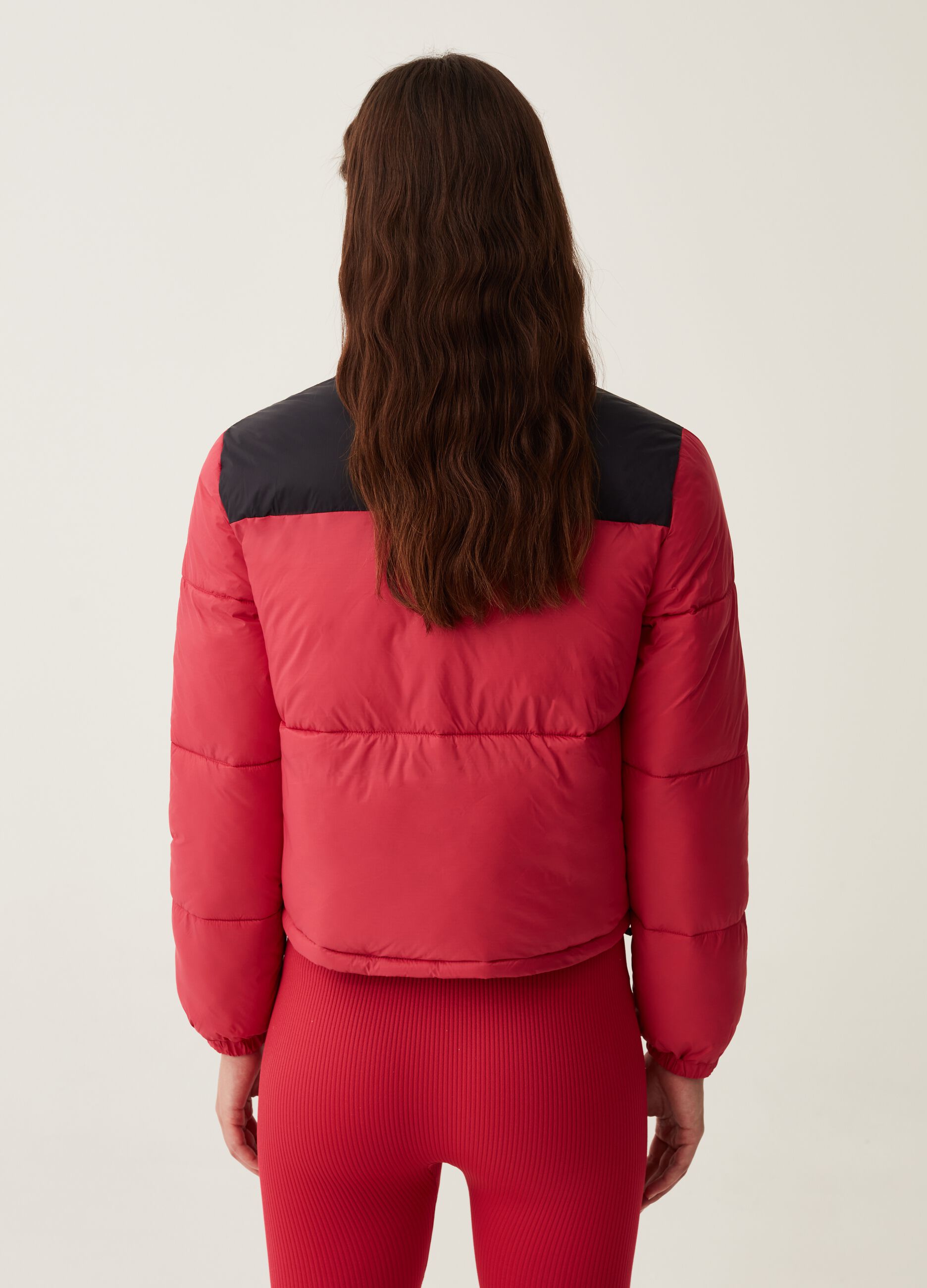 Piumino full-zip con stampa logo_2