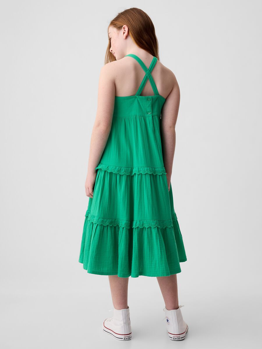 Midi dress with crossover straps_1