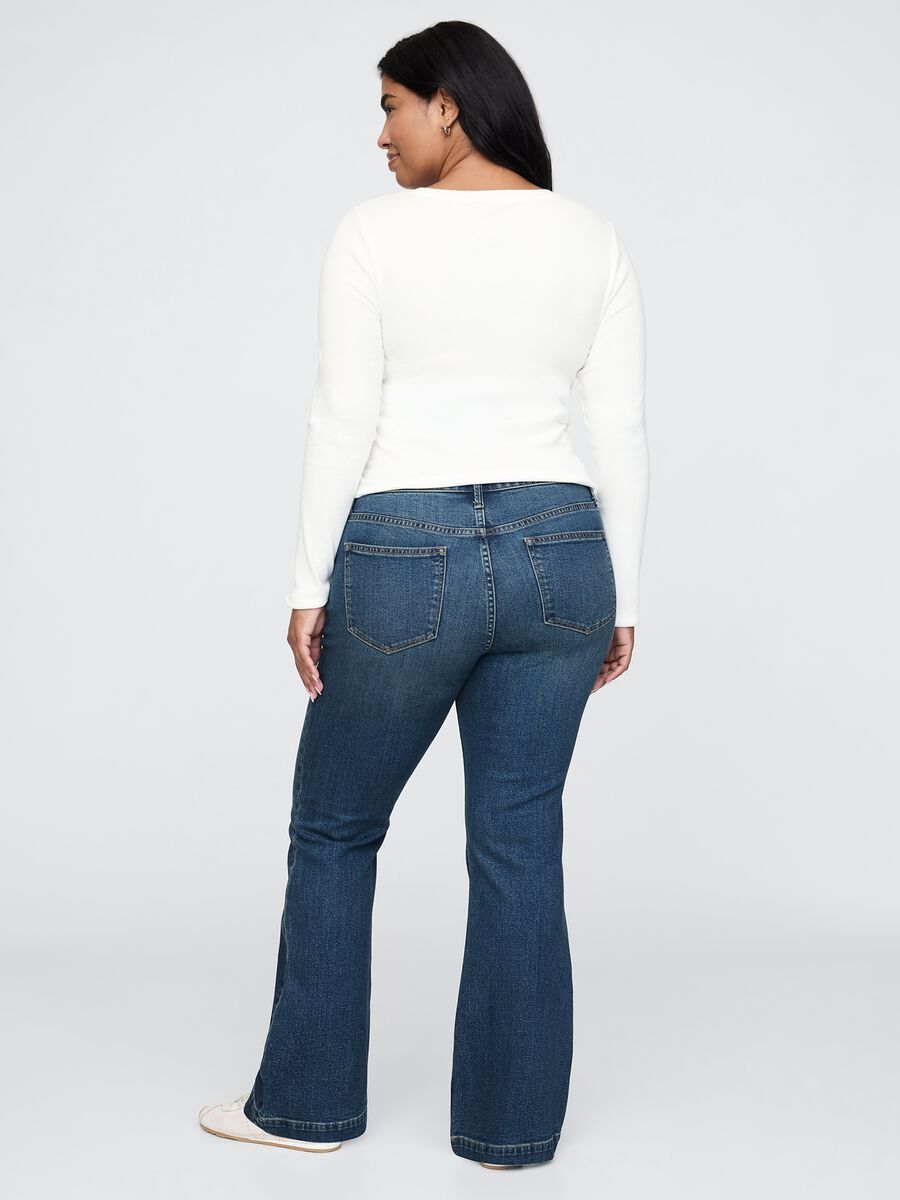 Wide-leg cotton blend jeans Gap_5