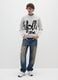 Grey regular fit jumper with lettering_1