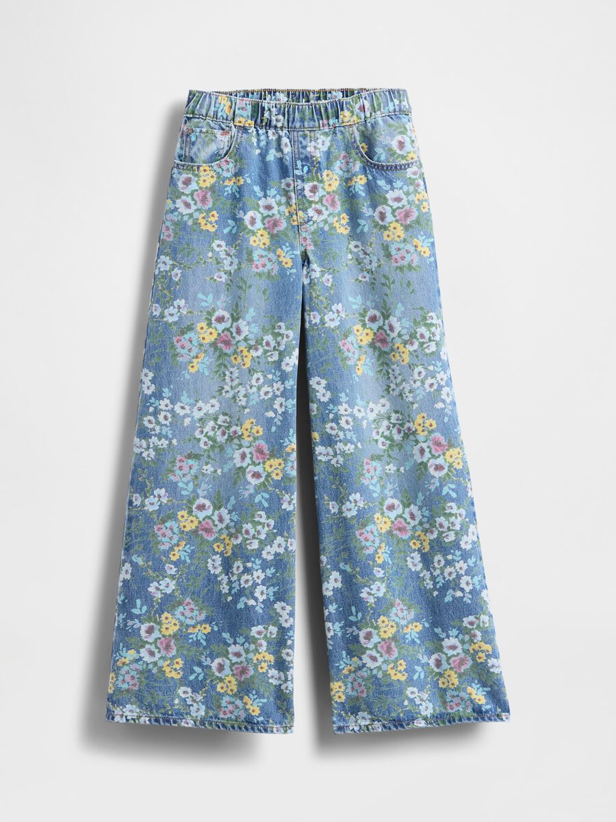 Multicolour Flared Denim Trousers_4