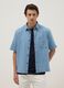 Sky blue denim pure cotton oversized fit shirt_1