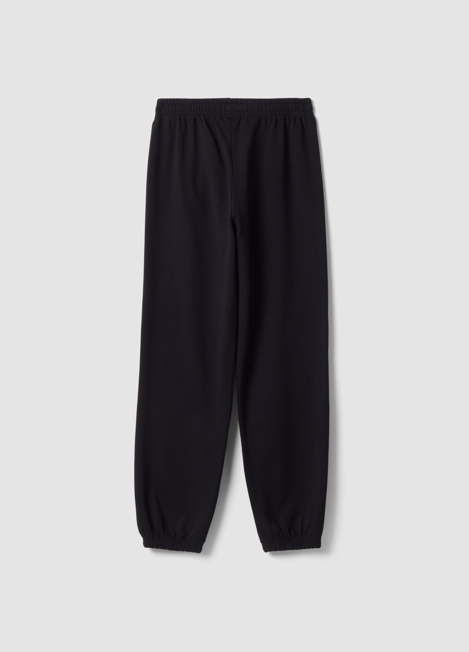 Black joggers in pure organic cotton