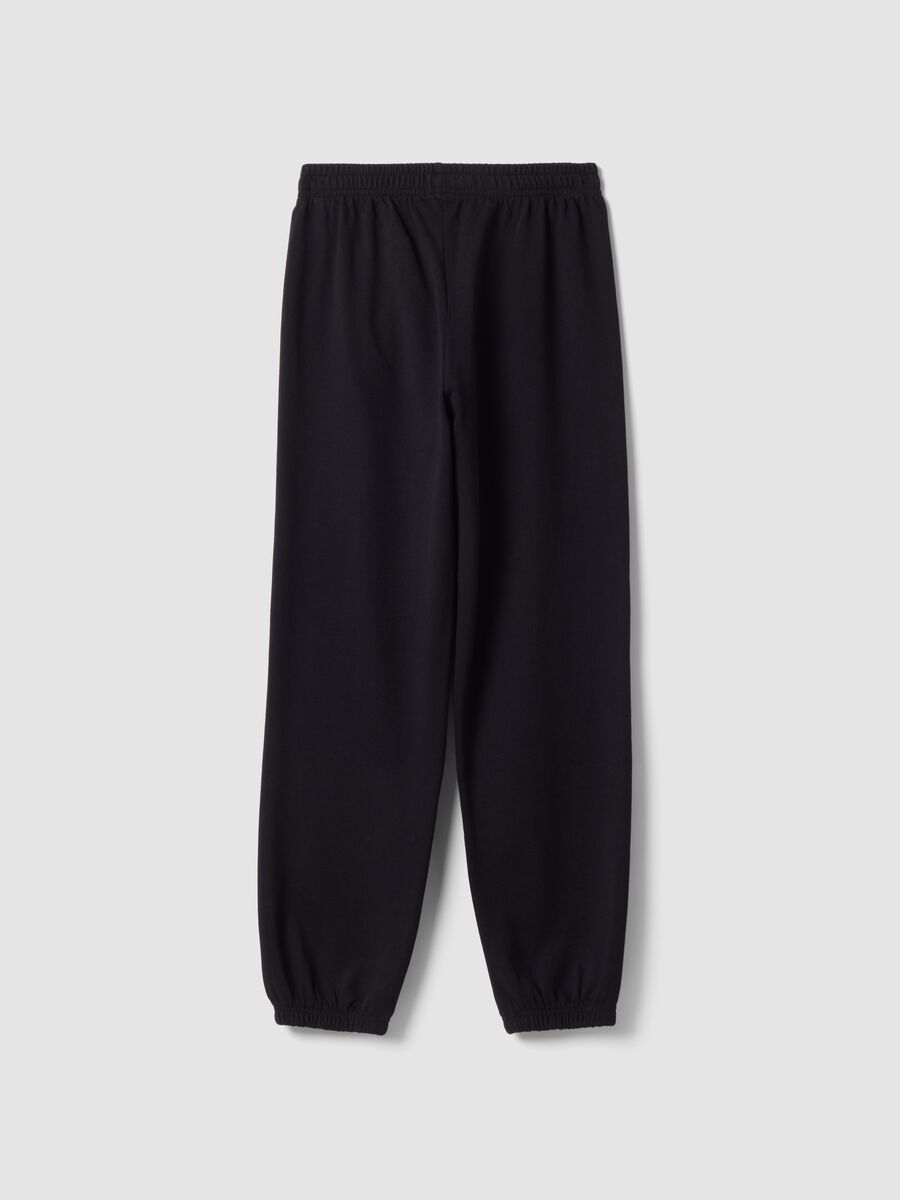 Jogger neri in puro cotone organico_2