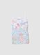 Twin pack of light blue organic cotton bodysuits with floral print_3