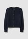Cardigan blu in puro cotone regular fit con bottoni_4