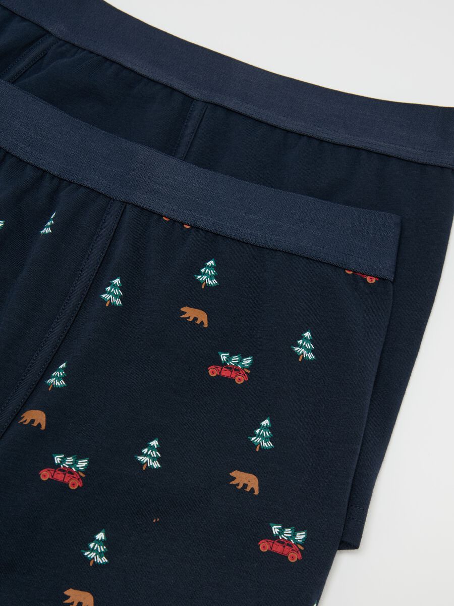 Two-pack boxer shorts in organic cotton with micro pattern_1